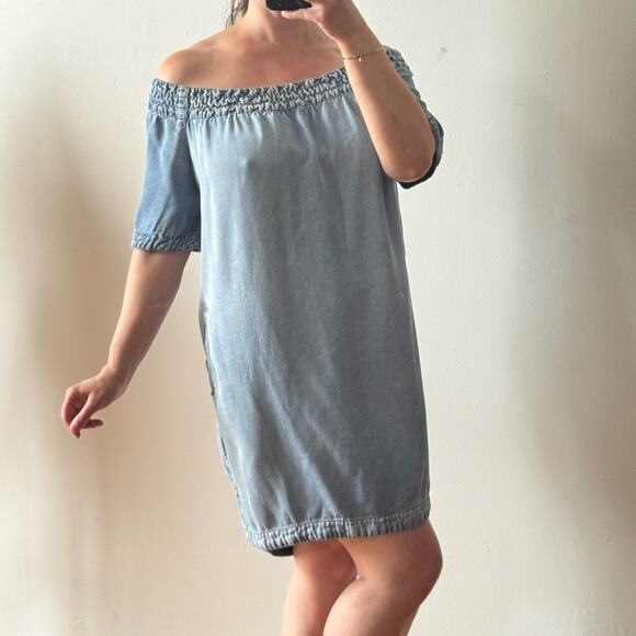 ALL SAINTS Denim Chambray Adela Mini Dress - Picture 1 of 14